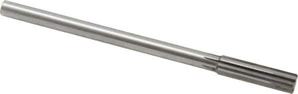 Made in USA - 0.521" Carbide-Tipped 6 Flute Chucking Reamer - Straight Flute, 7/16" Straight Shank, 2" Flute Length, 8" OAL - Eagle Tool & Supply
