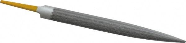 PFERD - 6" Swiss Pattern Half Round File - 9/32" Width Diam x 5/32" Thick, With Tang - Eagle Tool & Supply
