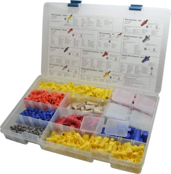 Buchanan - 570 Piece, Wire Connector Kit - 22 to 6 AWG Compatible Wire Size - Eagle Tool & Supply