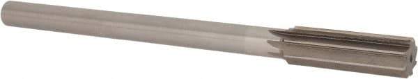 Interstate - 0.726" High Speed Steel 6 Flute Chucking Reamer - Straight Flute, 5/8" Straight Shank, 2-1/2" Flute Length, 9-1/2" OAL - Eagle Tool & Supply