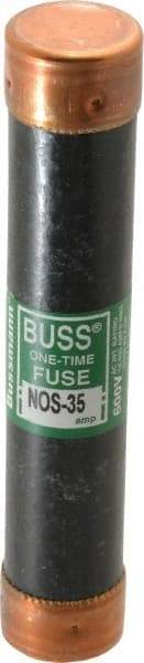 Cooper Bussmann - 600 VAC, 35 Amp, Fast-Acting General Purpose Fuse - Fuse Holder Mount, 5-1/2" OAL, 50 at AC/DC kA Rating, 1-1/16" Diam - Eagle Tool & Supply