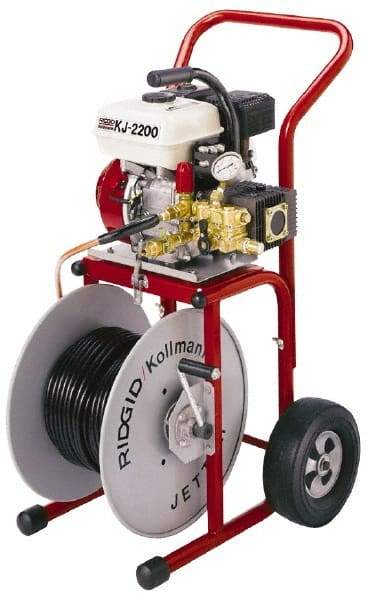 Ridgid - Gasoline Battery Drain Cleaning Machine - For 1-1/4" to 6" Pipe, 110' Cable - Eagle Tool & Supply