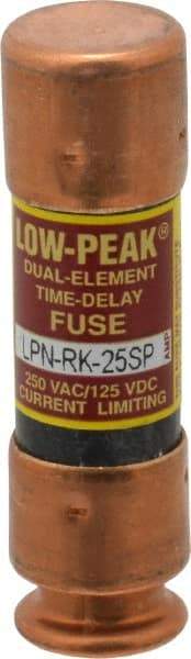 Cooper Bussmann - 125 VDC, 250 VAC, 25 Amp, Time Delay General Purpose Fuse - Bolt-on Mount, 50.8mm OAL, 100 at DC, 300 at AC (RMS) kA Rating, 9/16" Diam - Eagle Tool & Supply