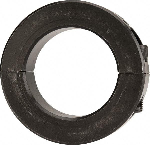 Climax Metal Products - 1-13/16" Bore, Steel, Two Piece Two Piece Split Shaft Collar - 2-7/8" Outside Diam, 11/16" Wide - Eagle Tool & Supply
