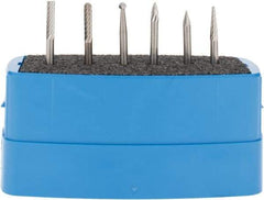 M.A. Ford - 6 Piece, 1/8" Shank Burr Set - Tungsten Carbide, Multiple Head Shape - Eagle Tool & Supply