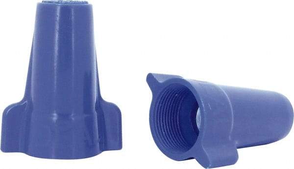 Ideal - 3, 12 to 1, 6 + 2, 8 AWG, 600 Volt, Flame Retardant, Wing Twist on Wire Connector - Blue, 221°F - Eagle Tool & Supply