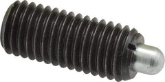 Gibraltar - 5/8-11, 1-1/2" Thread Length, 5/16" Plunger Projection, Steel Threaded Spring Plunger - 0.31" Max Plunger Diam, 1-1/2" Plunger Length, 3.5 Lb Init End Force, 10.5 Lb Final End Force - Eagle Tool & Supply
