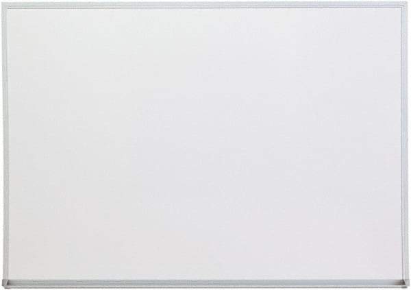 UNIVERSAL - 36" High x 48" Wide Melamine Dry Erase Board with 3/4" Rail - Aluminum, 5/8" Deep - Eagle Tool & Supply