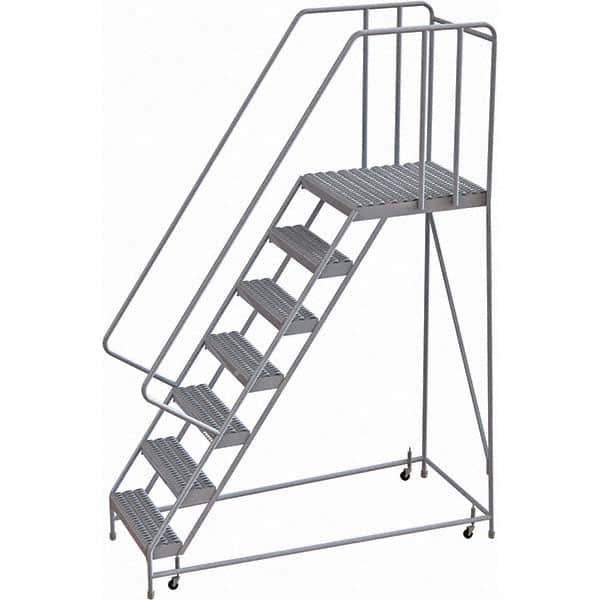 TRI-ARC - Rolling & Wall Mounted Ladders & Platforms Type: Rolling Warehouse Ladder Style: Rolling Safety Ladder - Eagle Tool & Supply
