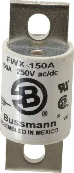 Cooper Bussmann - 250 VAC/VDC, 150 Amp, Fast-Acting Semiconductor/High Speed Fuse - Stud Mount Mount, 3-1/8" OAL, 200 (RMS), 50 at DC kA Rating, 1-7/32" Diam - Eagle Tool & Supply