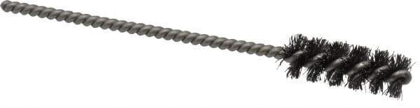 Weiler - 3/8" Diam Helical Steel Tube Brush - 0.006" Filament Diam, 1" Brush Length, 3-1/2" OAL, 1/8" Diam Stainless Steel Shank - Eagle Tool & Supply