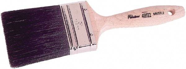 Weiler - 3" Flat Hog Wall Brush - 3-1/4" Bristle Length, 10" Wood Beavertail Handle - Eagle Tool & Supply