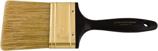 Wooster Brush - 3" Flat Hog Varnish Brush - 2-15/16" Bristle Length, 6-1/4" Plastic Beavertail Handle - Eagle Tool & Supply