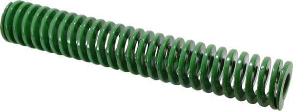 Dayton Lamina - 2" Hole Diam, 1" Rod Diam, 12" Free Length, Green Die Spring - 15.5 Lb Max Deflection, 4.8" Max Deflection, Light Duty, Chromium Vanadium Steel - Eagle Tool & Supply