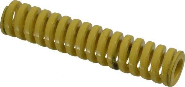 Dayton Lamina - 5/8" Hole Diam, 11/32" Rod Diam, 3" Free Length, Yellow Die Spring - 20.3 Lb Max Deflection, 0.75" Max Deflection, Extra Heavy Duty, Chromium Vanadium Steel - Eagle Tool & Supply