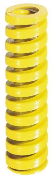 Dayton Lamina - 1-1/2" Hole Diam, 3/4" Rod Diam, 10" Free Length, Yellow Die Spring - 51.6 Lb Max Deflection, 2.5" Max Deflection, Extra Heavy Duty, Chromium Vanadium Steel - Eagle Tool & Supply