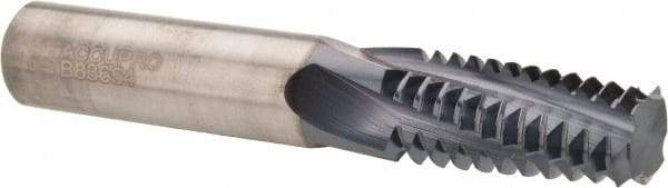 Accupro - 1-8 UNC, 0.62" Cutting Diam, 4 Flute, Solid Carbide Helical Flute Thread Mill - Internal Thread, 1-3/8" LOC, 4" OAL, 5/8" Shank Diam - Eagle Tool & Supply