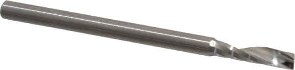 Onsrud - 1/8" Cutting Diam x 1/2" Length of Cut, 1 Flute, Upcut Spiral Router Bit - Uncoated, Right Hand Cut, Solid Carbide, 2" OAL x 1/8" Shank Diam, Single Edge, 21° Helix Angle - Eagle Tool & Supply