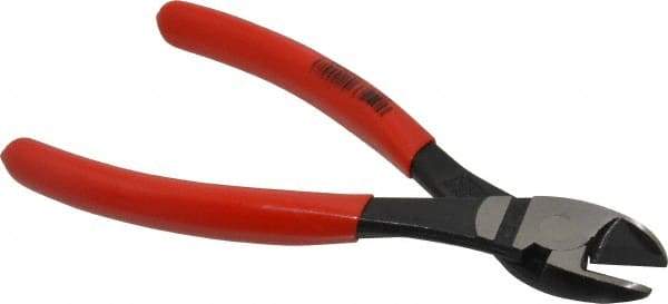 Knipex - 7" OAL, 7/64" Capacity, Diagonal Cutter - 1" Jaw Length x 1" Jaw Width, Oval Head, Plastic Coated Handle - Eagle Tool & Supply