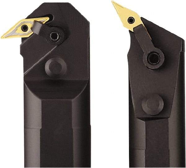 Seco - 2-1/4" Min Bore Diam, 14.795" OAL, 1-1/2" Shank Diam, A-MVLN Indexable Boring Bar - VNMG 332 Insert, Pin & Clamp Holding Method - Eagle Tool & Supply