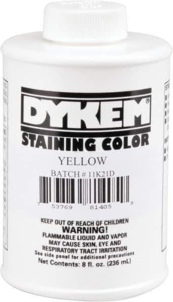 Dykem - 8 Ounce Yellow Staining Color - Brush in Cap Container - Eagle Tool & Supply