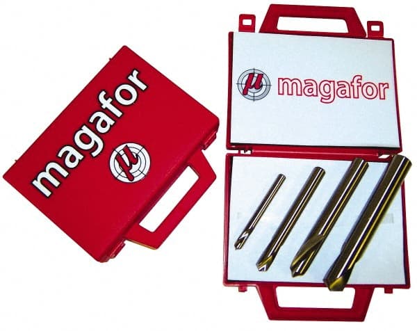 Magafor - 4 Piece 120° 1/4 to 5/8" Spotting Drill Set - Eagle Tool & Supply