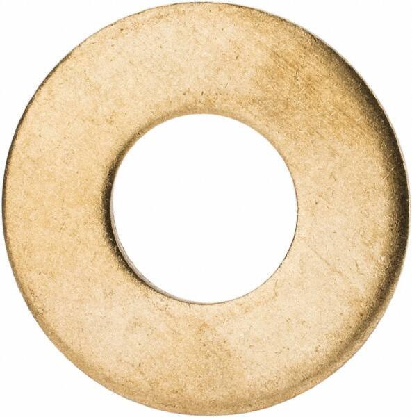 Value Collection - 7/16" Screw, Brass Standard Flat Washer - 0.531" ID x 1-1/4" OD, 0.081" Thick, Plain Finish - Eagle Tool & Supply