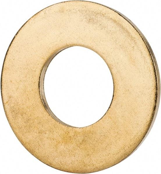 Value Collection - 5/8" Screw, Brass Standard Flat Washer - 0.687" ID x 1-1/2" OD, 0.102" Thick, Plain Finish - Eagle Tool & Supply
