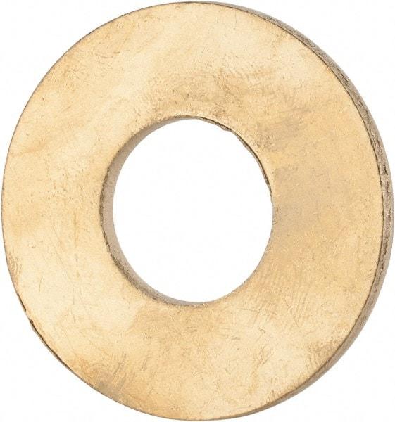 Value Collection - 3/4" Screw, Brass Standard Flat Washer - 0.812" ID x 1-7/8" OD, 0.114" Thick, Plain Finish - Eagle Tool & Supply