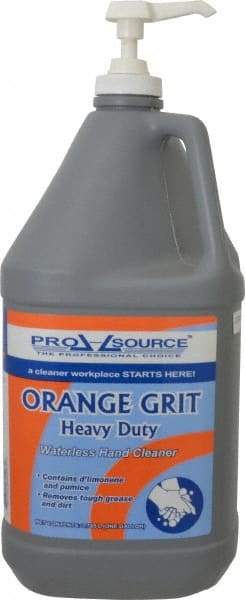 PRO-SOURCE - 1 Gal Pump Bottle Liquid Hand Cleaner - Orange (Color), Citrus Scent - Eagle Tool & Supply