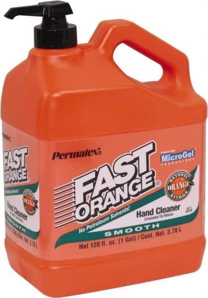 Permatex - 1 Gal Pump Bottle Liquid Hand Cleaner - Orange (Color), Citrus Scent - Eagle Tool & Supply