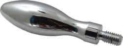 Gibraltar - 3/8-16 Threaded Stem, Fixed Handwheel & Machine Handle - Carbon Steel Bulb Shape Handle, 11/16" Long Carbon Steel Stem, 3-3/16" Handle Length, 3-7/8" OAL - Eagle Tool & Supply