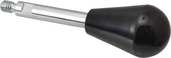 Gibraltar - 1/4-20 Stem, 1" Knob Diam, 0.31" Shaft Diam, Gear Lever Arm with Oval Knob - 3/8" Thread Length, 3.2" Handle Length, Steel Shaft, Phenolic Knob - Eagle Tool & Supply