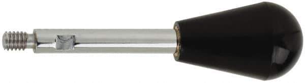 Gibraltar - 1/4-20 Stem, 1" Knob Diam, 0.31" Shaft Diam, Gear Lever Arm with Oval Knob - 3/8" Thread Length, 3.4" Handle Length, Steel Shaft, Phenolic Knob - Eagle Tool & Supply
