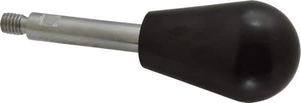 Gibraltar - 3/8-16 Stem, 1-5/8" Knob Diam, 0.47" Shaft Diam, Gear Lever Arm with Oval Knob - 1/2" Thread Length, 4-1/2" Handle Length, Steel Shaft, Phenolic Knob - Eagle Tool & Supply