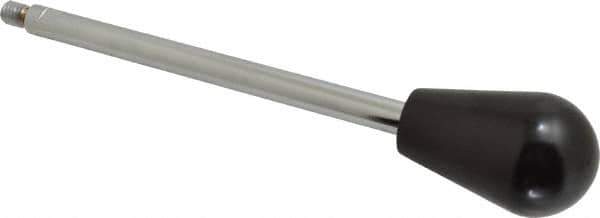 Gibraltar - 3/8-16 Stem, 1-5/8" Knob Diam, 0.47" Shaft Diam, Gear Lever Arm with Oval Knob - 1/2" Thread Length, 8-1/2" Handle Length, Steel Shaft, Phenolic Knob - Eagle Tool & Supply