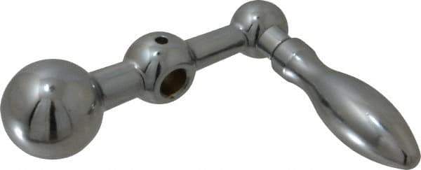 Gibraltar - 9/16" Hub Diam x 9/16" Hub Height Revolving Crank Handle - 5/16" Reamed Bore, 1" Knob Diam, 2-3/4" High, 2-1/2" Center to Center, Steel - Eagle Tool & Supply