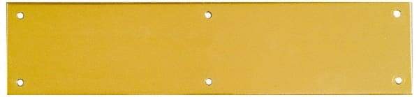 National Mfg. - 3-1/2" Wide x 15" OAL Solid Brass Push Plate - Solid Steel Finish - Eagle Tool & Supply