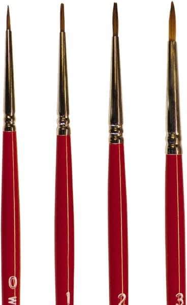 Wooster Brush - #2 Sable Artist's Paint Brush - 1/8" Wide, 21/64" Bristle Length, 5-3/4" Plastic Handle - Eagle Tool & Supply