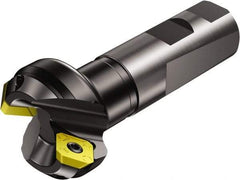 Sandvik Coromant - 3 Inserts, 1-1/4" Cut Diam, 1" Arbor Diam, 6.096mm Max Depth of Cut, Indexable Square-Shoulder Face Mill - 45° Lead Angle, 98mm High, R245-12T3.. Insert Compatibility, Series CoroMill 245 - Eagle Tool & Supply