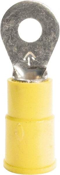 3M - 12-10 AWG Partially Insulated Crimp Connection Circular Ring Terminal - #8 Stud, 1.03" OAL x 0.38" Wide, Copper Contact - Eagle Tool & Supply
