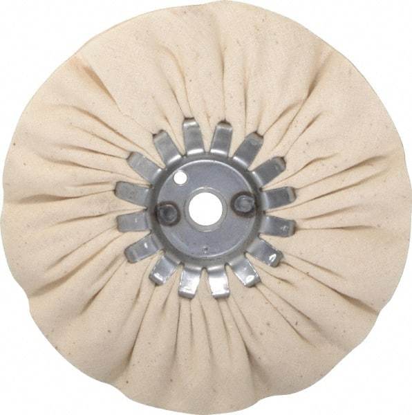Made in USA - 6" Diam x 1/2" Thick Unmounted Buffing Wheel - 14 Ply, Bias Cut, 5/8" Arbor Hole - Eagle Tool & Supply