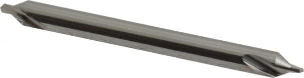 Made in USA - #1 Plain Cut 60° Incl Angle Solid Carbide Combo Drill & Countersink - Eagle Tool & Supply