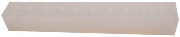 Made in USA - 3/8" Inlet, 1/4" Outlet Manifold - 9.38" Long x 1-1/4" Wide x 1-1/4" High, 0.2" Mount Hole, 2 Inlet Ports, 10 Outlet Ports - Eagle Tool & Supply