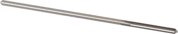 Made in USA - 0.134" Cobalt 4 Flute Chucking Reamer - Straight Flute, 0.119" Straight Shank, 7/8" Flute Length, 3-1/2" OAL - Eagle Tool & Supply