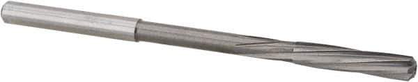 Magafor - 4.45mm Solid Carbide 6 Flute Chucking Reamer - Spiral Flute, 0.177" Straight Shank, 53/64" Flute Length, 3-5/32" OAL - Eagle Tool & Supply