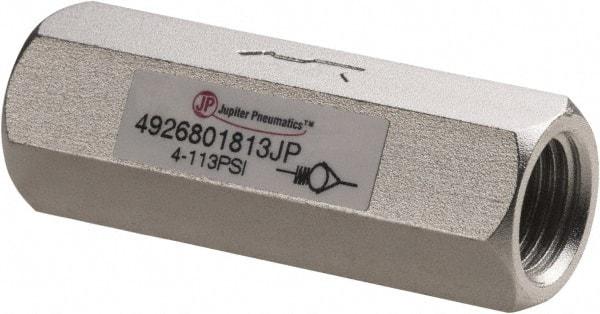 PRO-SOURCE - 1/4" Aluminum Check Valve - Inline, FNPT x FNPT - Eagle Tool & Supply