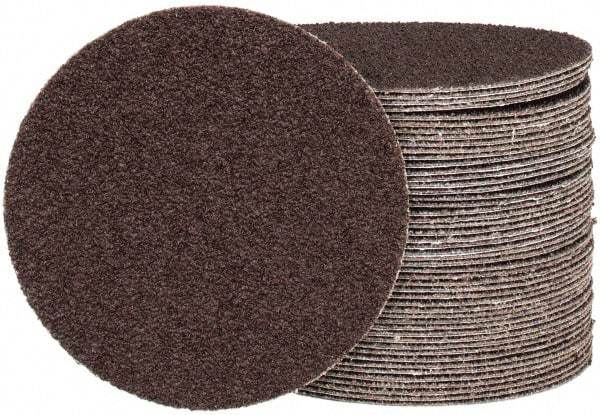 Tru-Maxx - 4" Diam, 40 Grit Aluminum Oxide Adhesive PSA Disc - Coarse Grade, X Weighted Cloth Backing, For Right Angle/Vertical Shaft Portable Grinders - Eagle Tool & Supply