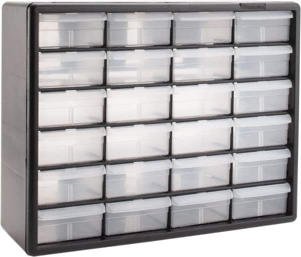 Akro-Mils - 24 Drawer, Small Parts Cabinet - 6-3/8" Deep x 20" Wide x 15-13/16" High - Eagle Tool & Supply