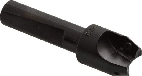 Kyocera - 20° Lead Angle, 9/16" Max Cut Diam, 9/16" Min Cut Diam, 0.33" Max Depth of Cut, Indexable Chamfer and Angle End Mill - 2 Inserts, XPMT 0902.. Insert Style, 2.78" Overall Length, Straight Shank - Eagle Tool & Supply